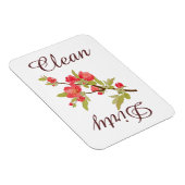 カントリーピンクの木の花の食洗機マグネット マグネット (右側)