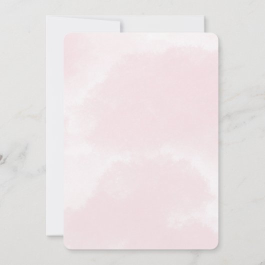 カントリーピンクグレー牡丹ディアー〔雄ジカの〕枝角結婚ズ 招待状 (裏面)