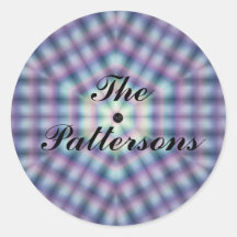 カントリーピンクブルーの格子縞のお気に入りの封印