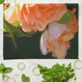 カントリーピーチバラ キッチンタオル (折り畳み)