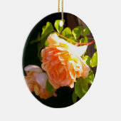 カントリーピーチバラ セラミックオーナメント (右)