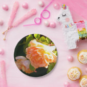 カントリーピーチバラ ペーパープレート (パーティー)