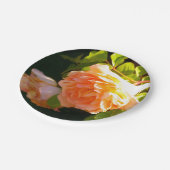 カントリーピーチバラ ペーパープレート (アングル)