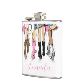 カントリーファッションカウボーイブーツ&アウトフィットカスタムズ フラスク (左)