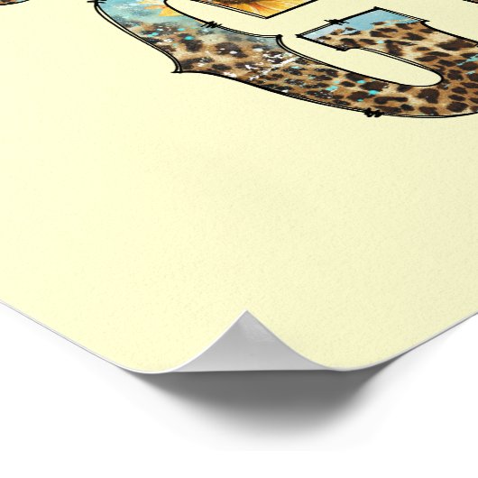 カントリーファンキーガールズタイポグラフィ ポスター (角)