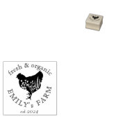 カントリーファームのチキンコパーソナライズされたー名 ラバースタンプ (押印)