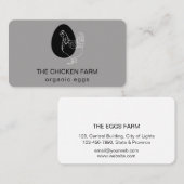 カントリーファームのビジネスカー用チキンエッグロゴ 名刺 (正面/裏面)