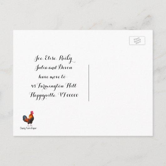 カントリーファームの羊の移動の発表 案内ポストカード (裏面)