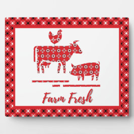 カントリーファームアニマルズバンダナプリント フォトプラーク