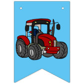 カントリーファームアニマルズブルー背景誕生日 バンティングフラッグ (第1の旗)