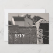 カントリーファームウェディングRSVP応答カード 出欠カード (正面)