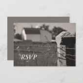 カントリーファームウェディングRSVP 出欠カード (正面/裏面)
