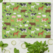 カントリーファームキッチンタオル – 農園動物 – ギフト キッチンタオル (折り畳み)