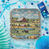 カントリーファームキルト ペーパープレート (パーティー)