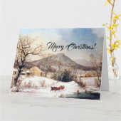 カントリーファームクリスマスイエス聖なる書物、 経典ビッグカード カード (黄色い花)