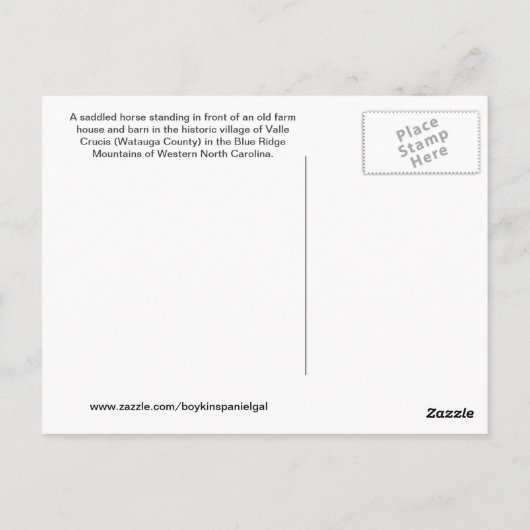 カントリーファームシーンポストカード ポストカード (裏面)