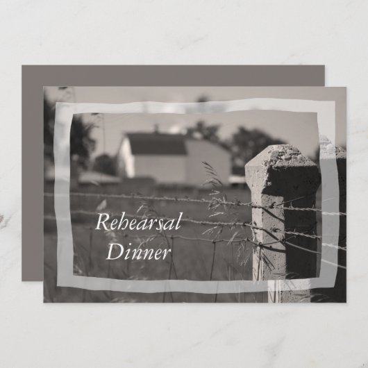 カントリーファームズ結婚リハーサルディナー招待状 招待状 (正面/裏面)