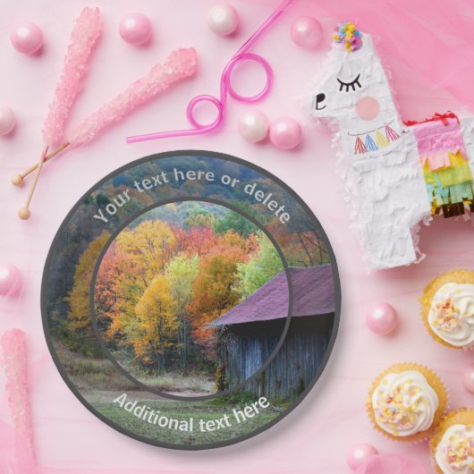 カントリーファームタバコパーソナライズされた納屋パーティー ペーパープレート (パーティー)