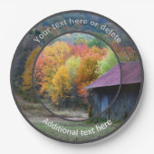 カントリーファームタバコパーソナライズされた納屋パーティー ペーパープレート (正面)