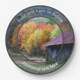 カントリーファームタバコパーソナライズされた納屋パーティー ペーパープレート