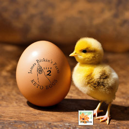 カントリーファームチキンコープKETO EGGS with size ラバースタンプ