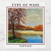 カントリーファームハウスアートワーク ワインラベル (シングルラベル)