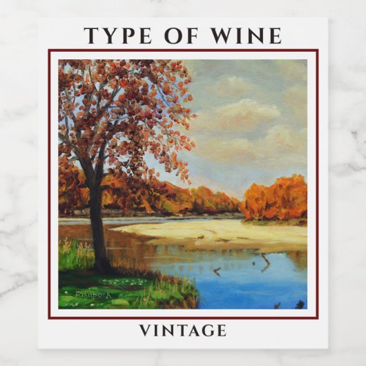 カントリーファームハウスアートワーク ワインラベル (シングルラベル)