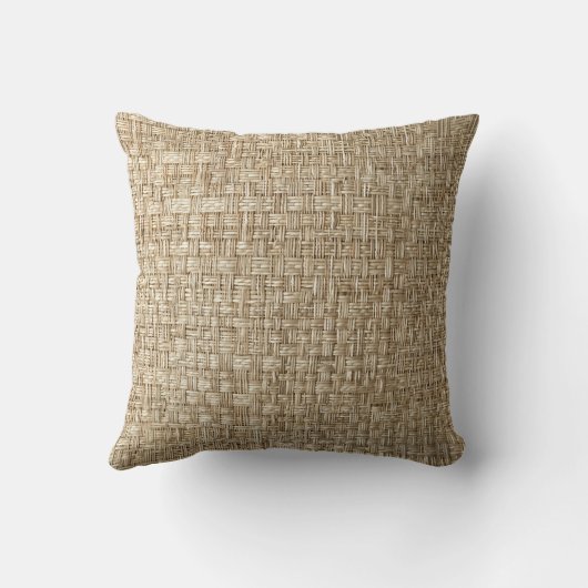 カントリーファームハウスウィーブパターンプリントモノグラム クッション (裏面)