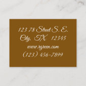 カントリーファームハウスドリーミーゴールデンサンフラワーズ 名刺 (裏面)