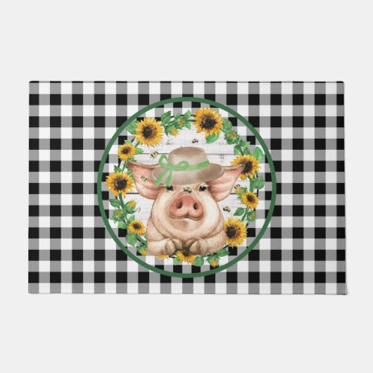 カントリーファームハウスピグ ドアマット (正面)