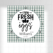カントリーファームハウスプレッドファームフレッシュエッグススクエアワ スクエア壁時計