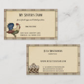 カントリーファームハウスロースタープレイド素朴 名刺 (正面/裏面)