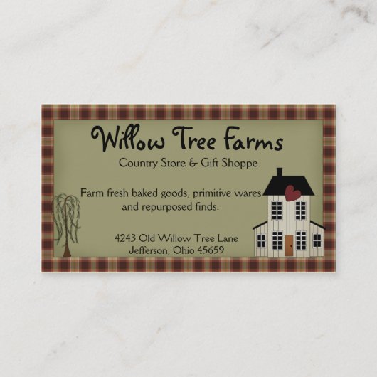 カントリーファームハウス初期の名刺 名刺 (正面)