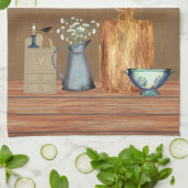 カントリーファームハウス素朴キッチンタオル キッチンタオル (折り畳み)