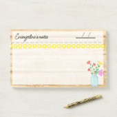 カントリーファームハウス、ランプと花10" x 6" ポストイット (デスク)