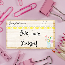 カントリーファームハウス、ランプと花10" x 6" ポストイット