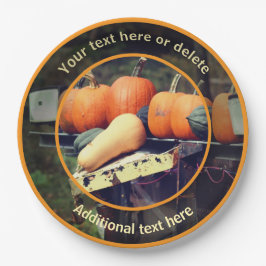 カントリーファームハーベスト自然パーソナライズされたパーティー ペーパープレート