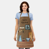 カントリーファームハ素朴ウスキッチンパーソナライズされた エプロン (着用した状態)