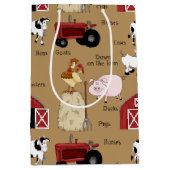 カントリーファームパターン中抱き枕 ミディアムペーパーバッグ (正面)