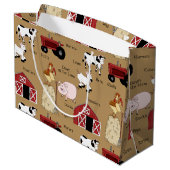 カントリーファームパターン大抱き枕 ラージペーパーバッグ (裏面アングル)