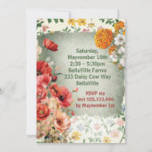 カントリーファームパーティーテーマ 招待状 (裏面)