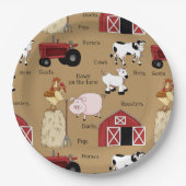 カントリーファームパーティー紙プレート ペーパープレート (正面)
