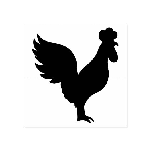 カントリーファームルースタークラフトシルエット ラバースタンプ (インプリント)