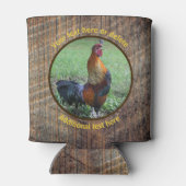 カントリーファームルースタークロウパーソナライズされたイング 缶クーラー (裏面)