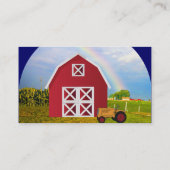 カントリーファームレッドバーンブルースカイあなたの名前 名刺 (裏面)