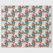 カントリーファームレトロヴィンテージクリスマス ラッピングペーパー (フラット)