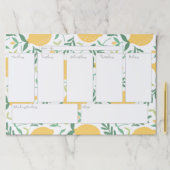 カントリーファームレモンパターンウィークリー ペーパーパッド (インサイチュ)