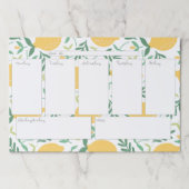 カントリーファームレモンパターンウィークリー ペーパーパッド (正面)