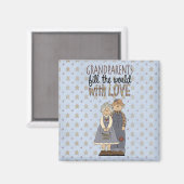 カントリーファーム祖父母ラブ冷蔵庫用マグネット マグネット (正面/裏面)