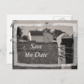 カントリーファーム結婚式の日付を保存する発表 案内ポストカード (正面/裏面)